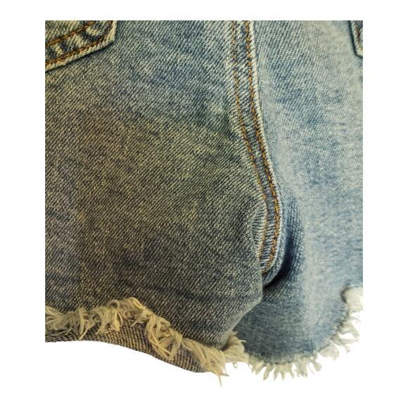 Women’s Jean Shorts Kendall Kylie Size 7 The Icon Short Asymmetrical Fly 28 - Picture 4 of 11